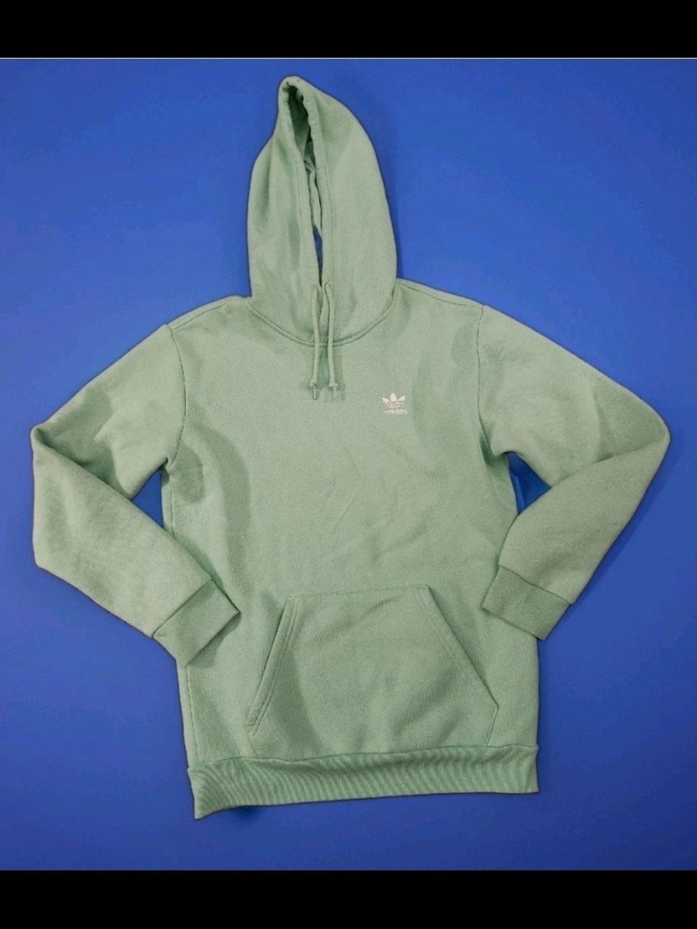 adidas Sage Green Trefoil Hoodie - Pullover Sweatshirt